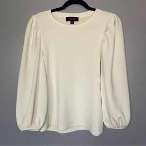 Truth by Republic | Cream puff sleeve top 3/4 sleeve modal blend blouse sz L
